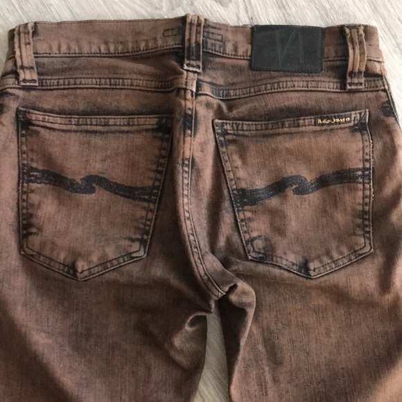 Nudie Jeans Women's Skinny Jeans in Brown - Picture 4 of 6